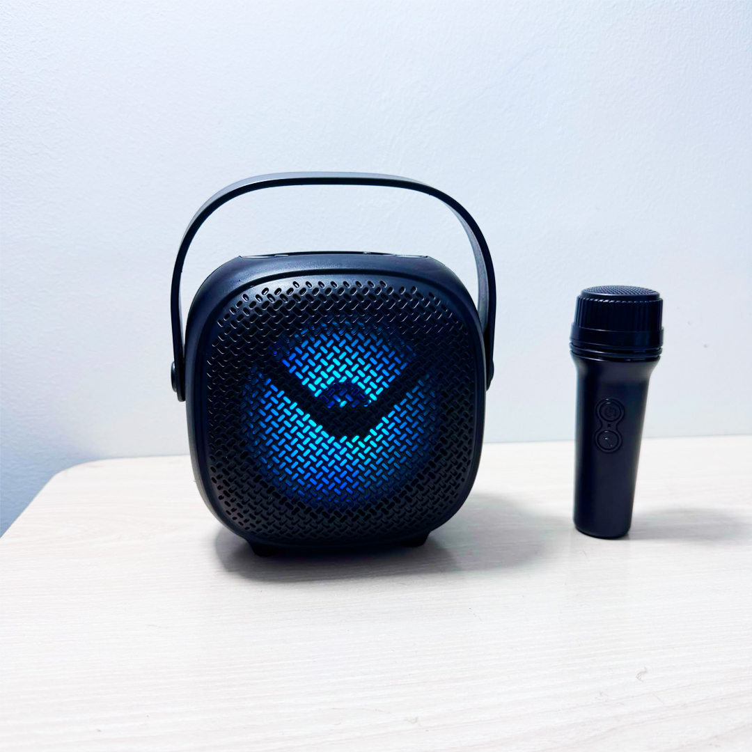 Karaoke-speaker-big-black-mic
