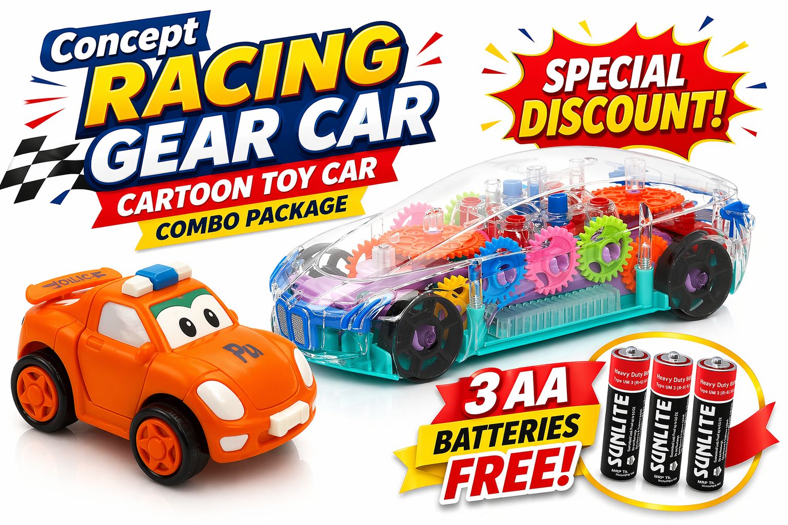 Concept Car big + Robo Car + Free Buttery