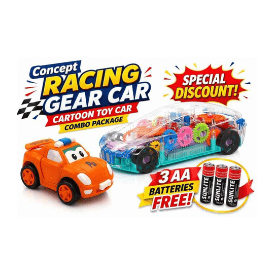 Concept Gear Car (Big) + Robo Car +  FREE 3 AA Size Battery
